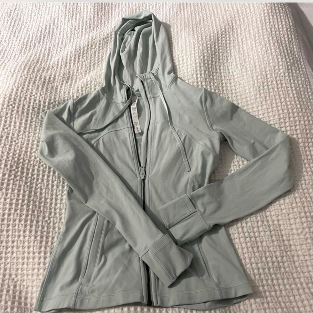 LULULEMON DEFINE ASH AQUA BLUE  Hooded Zip-Up Jacket